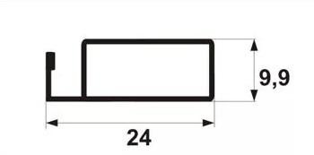 Профиль алюминий для москитной сетки 10х24 мм 8017 (корич) 3 м