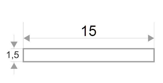 Латунная полоса 15 мм полированная 2,7м
