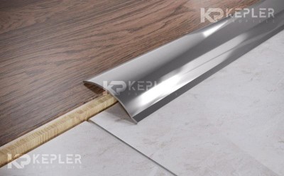 Разноуровневый порог стальной 45 мм FAP 4 P полированная сталь 2,7 м