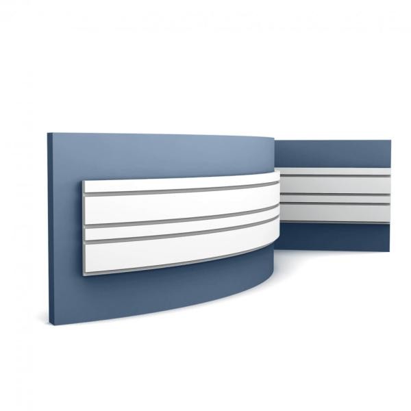 Гибкая стеновая панель 3D Orac Decor W119F белая 200x25x2 см