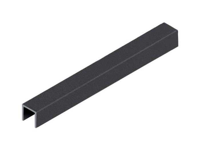 П-профиль 15х10 мм алюминиевый NEEXY PV84-42 SBL муар черный 2.7 м