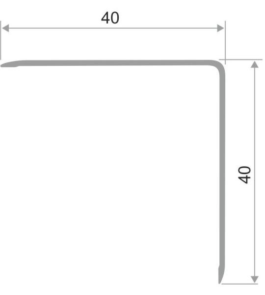 Алюминиевый уголок 40х40 мм ПН-40х40 Золото глянец 2,7 м