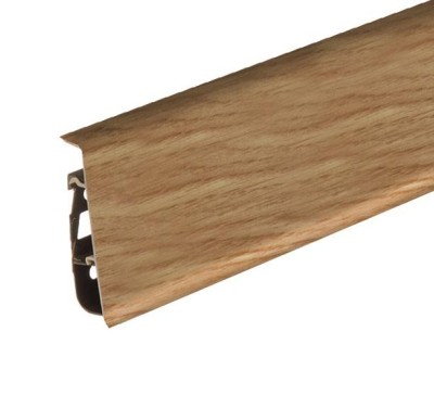 Напольный плинтус ПВХ 75 мм Cezar Hi-Line Prestige 304 Дуб Густав натуральный 2,5 м