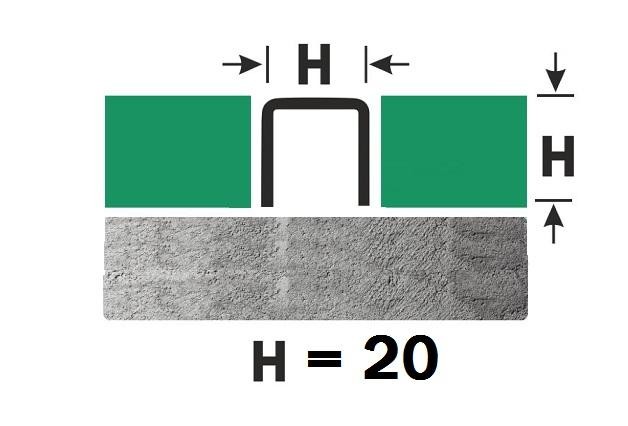Профиль П-образный из нержавеющей стали 20 мм FU 20 GM Золото сатинированное 2,7 м