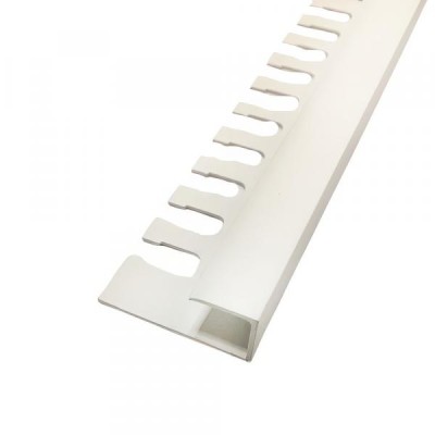 П-профиль алюминиевый окантовочный 10 мм ПО-П10 Белый муар 2,7 м