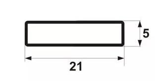Профиль импоста для москитной сетки 21х5 мм 9016 (белый) 3 м