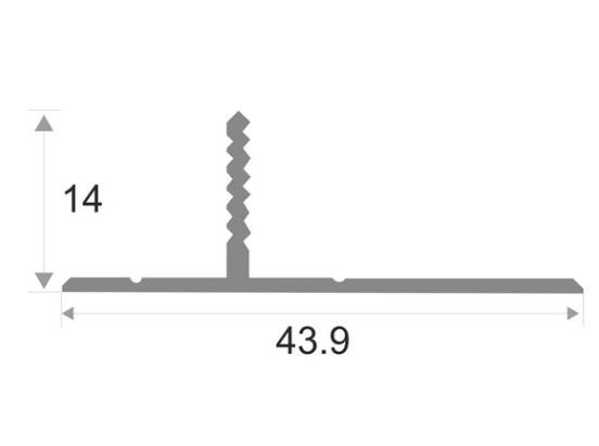Алюминиевый плинтус напольный теневой ПО-146 Черный матовый 2,7 м