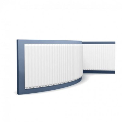 Гибкая стеновая панель 3D Orac Decor W214F белая 200x40x1.5 см