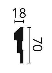 Профиль для окон и дверей NMC Domostyl MA2 70х18 200 см