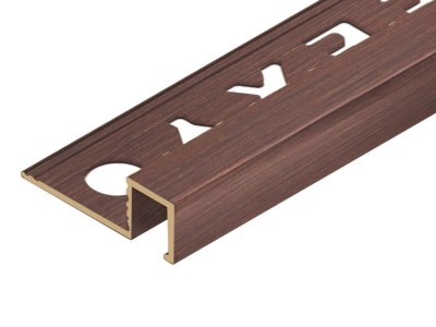 П-образный профиль латунный закладной 10х10 мм ЛПО-П10Х10-ам античная медь 2.7 м