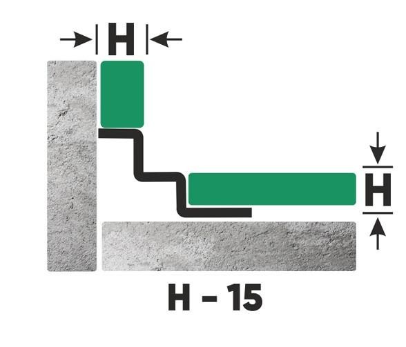 Стальной профиль для внутренних углов закладной 15 мм FW 15 GS золото сатинированное 2,7 м