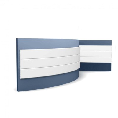 Гибкая стеновая панель 3D Orac Decor WX205F белая 200x25x1.3 см