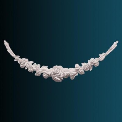 Декоративный орнамент Перфект G2040 165х462х27 мм белый полиуретан