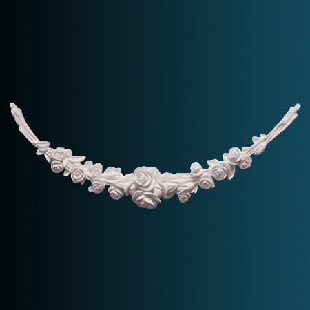 Декоративный орнамент Перфект G2040 165х462х27 мм белый полиуретан