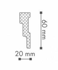 Потолочный плинтус NMC Nomastyl M2 60х20 200 см