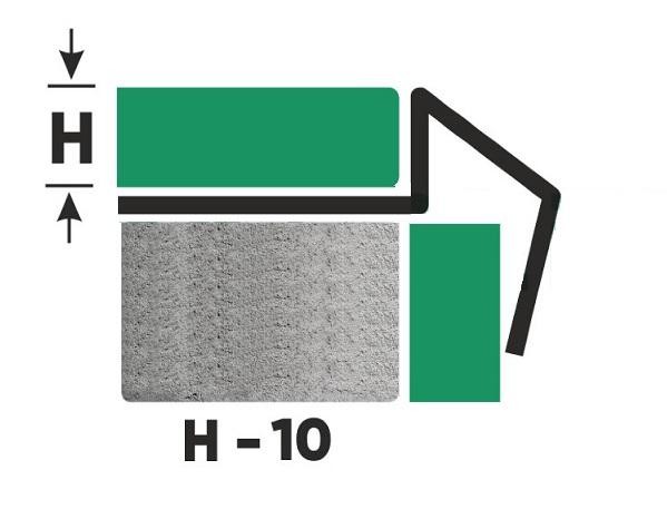 Наружный профиль для плитки из нержавеющей стали 10 мм FX 10 M Сталь сатинированная 2,7 м