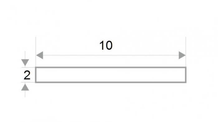 Алюминиевая полоса 10 мм белая матовая 2 мм толщина полосы 3м