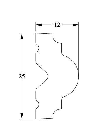 Гибкий молдинг Orac Decor Duropolymer Flex PX103F 2 м
