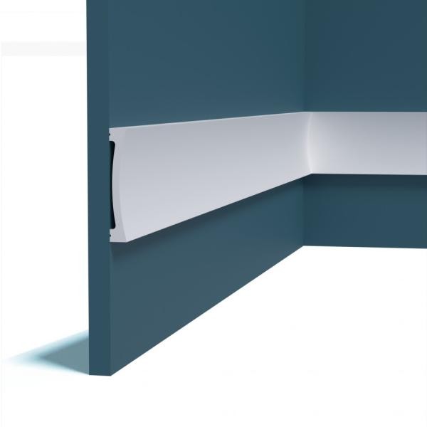 Молдинг Перфект Плюс P219-2800 белый ударопрочный полимер 90х14 2,8 м