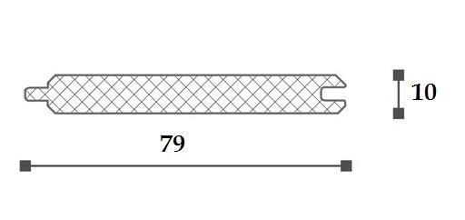 Настенная панель NMC Wallstyl WG1 10х79 244 см