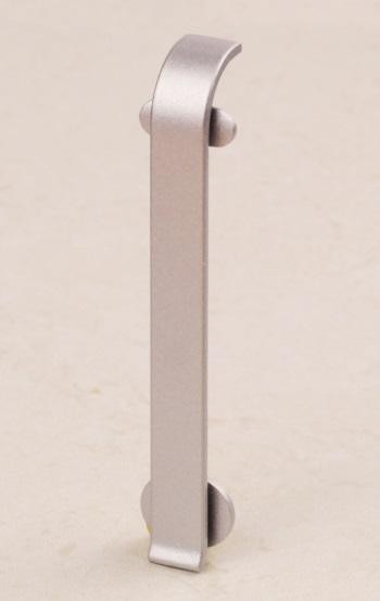 Соединитель для напольного плинтуса ПЛ-70 Серебро матовое