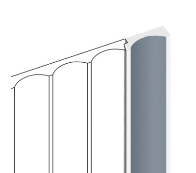 Финишный молдинг для панелей HiWood LF139B BU29 серый 12х34 мм 2,7 м