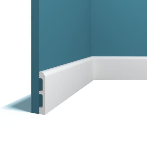 Напольный плинтус 13х80 мм Перфект Плюс P83 белый 2 м белый ударопрочный полимер