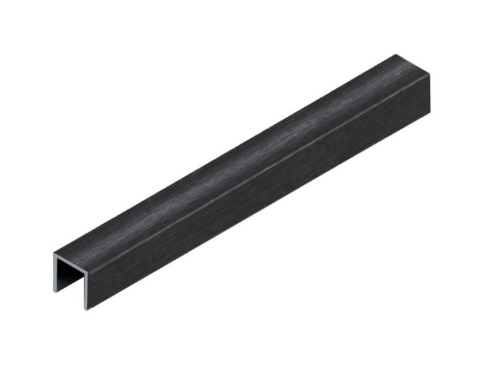П-профиль 15х10 мм алюминиевый NEEXY PV84-46 BBL-D черный блестящий браш 2.7 м