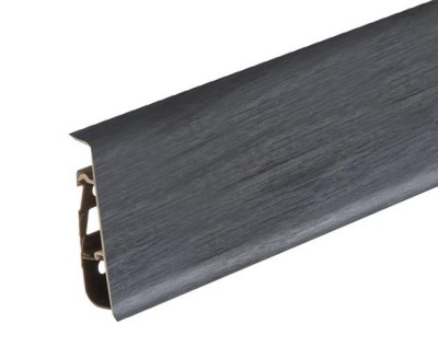 Напольный плинтус ПВХ 75 мм Cezar Hi-Line Prestige 327 Дуб серый 2,5 м