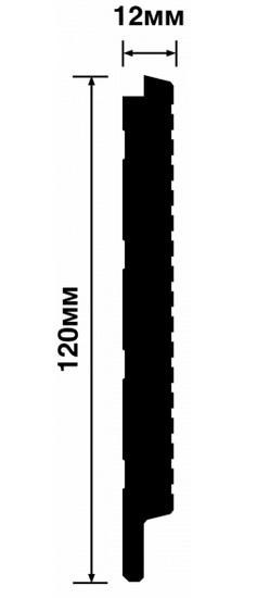 Отделочная панель 120х12 мм Hiwood LV127L BR395 под дерево 2,7м