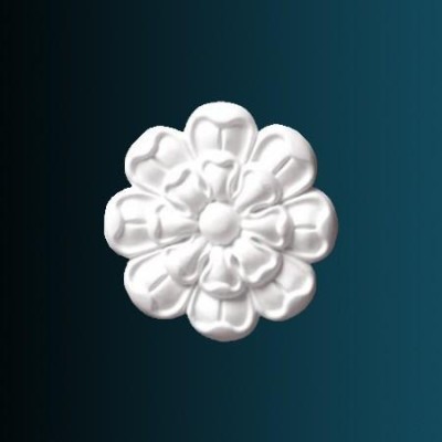 Декоративный орнамент Перфект G2043 127х127х17 мм белый полиуретан