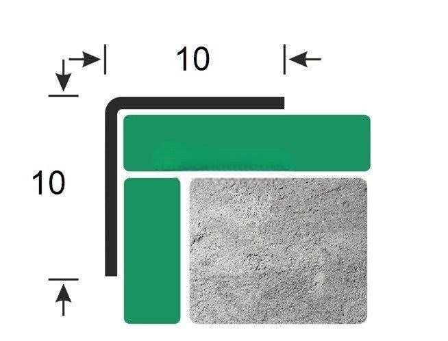 Стальной уголок равнополочный ПБ 10х10 прямой шлифованный 2.7 м AISI 304