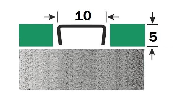 Профиль П-образный из нержавеющей стали 5х10 мм FUB 5х10 GP Золото полированное 2,7 м