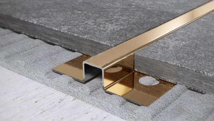 Профиль П-образный нержавеющая сталь FUM 12х20 GP Золото полированное 2,7 м