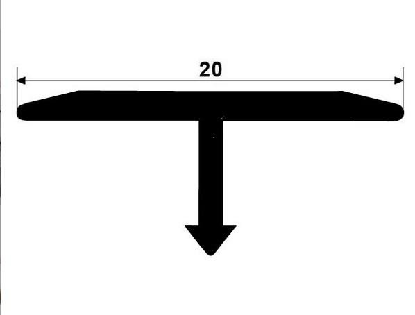 Латунный Т-профиль Yakamoz ЛТ-21 латунь антик 2,7 м