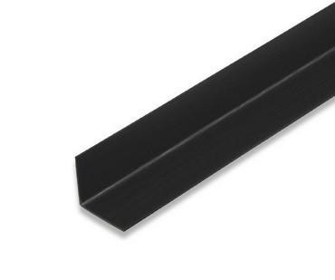 Алюминиевый уголок 21х21 мм ПВ21х21 внутренний черный 2,7 м