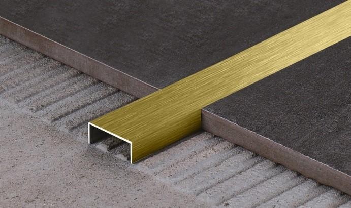 Стальной П-профиль 10х20 FSUP20-GS золото сатинированное 2,7м