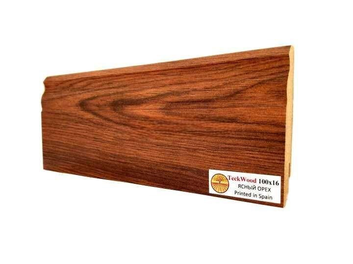 Плинтус для пола 100х16 мм Teckwood Ясный Орех цветной МДФ 2.15 м