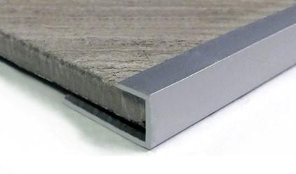 Профиль алюминиевый П-образный ПО-П7 Серебро матовое 2,7 м