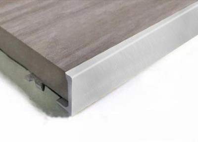 L-образный профиль алюминиевый 10 мм ПО-Г10 Серебро матовое браш 2,7 м