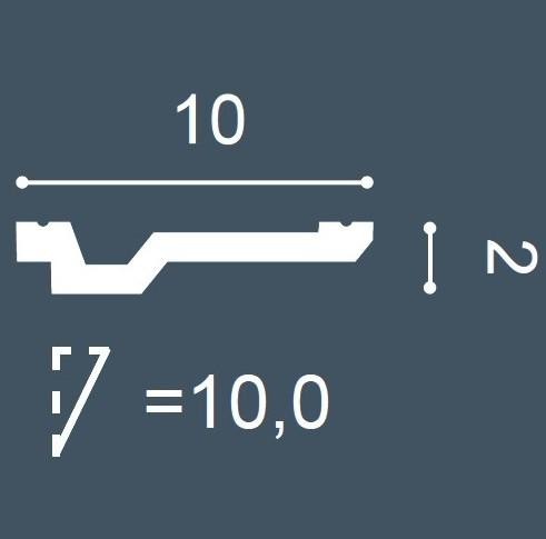 Потолочный плинтус Orac Decor Purotouch C356 2 м