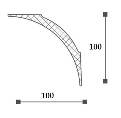 Потолочный плинтус NMC Nomastyl NE4 100х100 200 см
