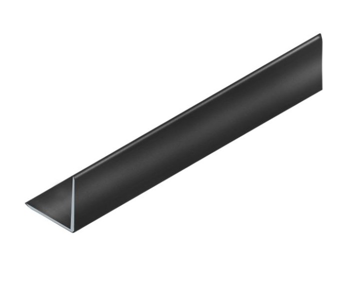 Уголок 20х20 мм алюминиевый NEEXY PV63-19 BBL черный блестящий 2.7 м