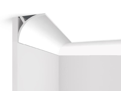 Потолочный плинтус 140х110 мм HiWood A178 белый 2м