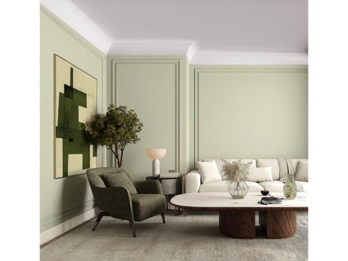 Потолочный плинтус 140х110 мм HiWood A178 белый 2м