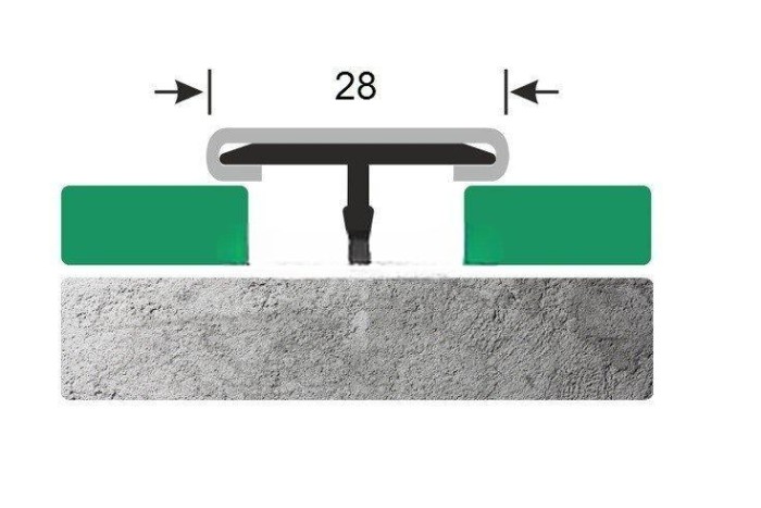 Стальной Т-образный профиль 28 мм ТА-28 шлифованный 2.7 м