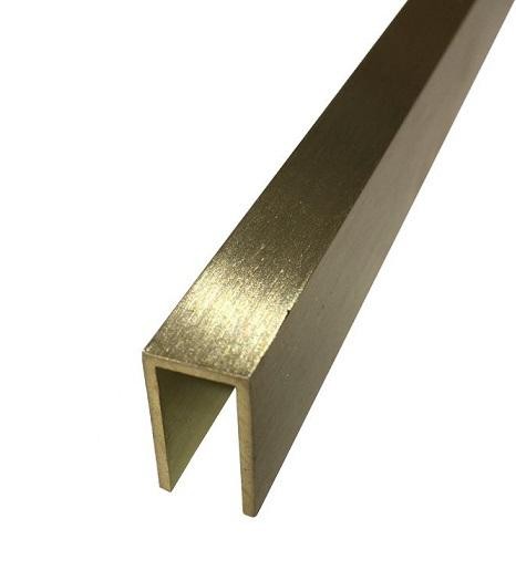 Профиль П-образный латунь 10х10 мм Progress PCLOS 10 Латунь шлифованная 2,7 м