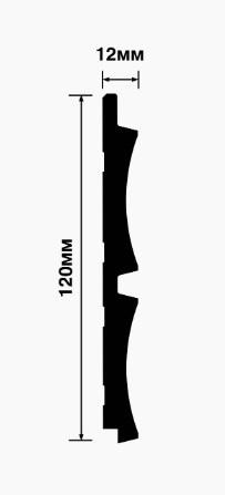Декоративная панель 120х12 мм Hiwood LV125 GR5 декорированная 2,7 м
