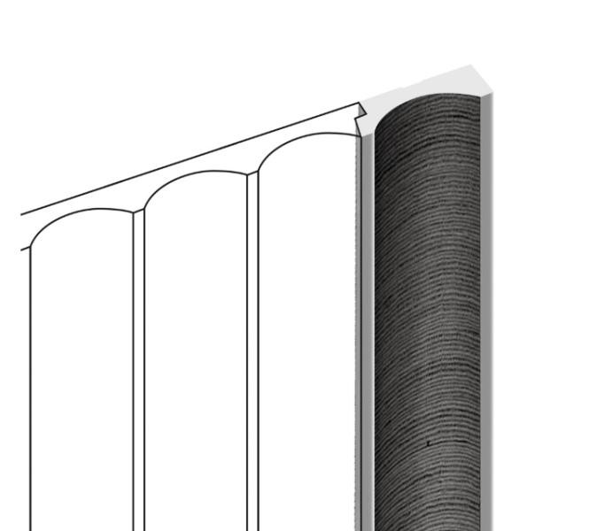 Финишный молдинг для панелей HiWood LF139B GR26 под дерево 12х34 мм 2,7 м