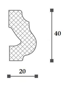 Потолочный плинтус NMC Nomastyl O 40х20 200 см